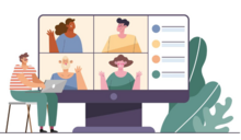 Vector image of webinar