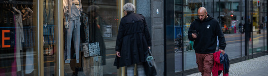 person entering store