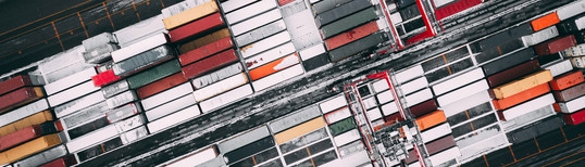 overhead shot of container tanks