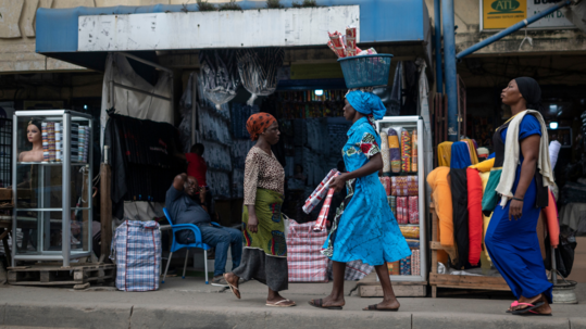 image of people walking on street in Accra