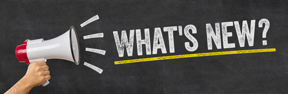 megaphone announcing text: What's New