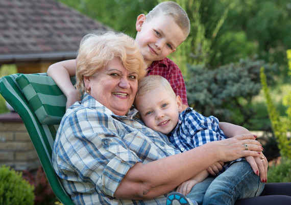 Grandmother with grandkids