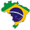 Brazil Flag Shaped like Country