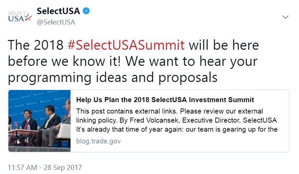The 2018 #SelectUSASummit will be here before we know it! We want to hear your programming ideas and proposals