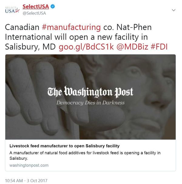 Canadian #manufacturing co. Nat-Phen International will open a new facility in Salisbury, MD