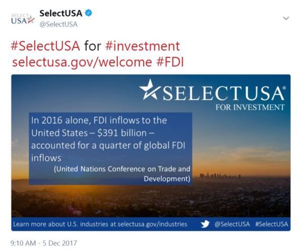 #SelectUSA for #investment 