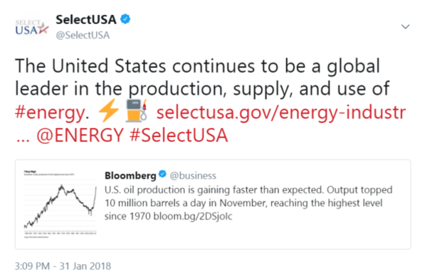 The United States continues to be a global leader in the production, supply, and use of #energy.