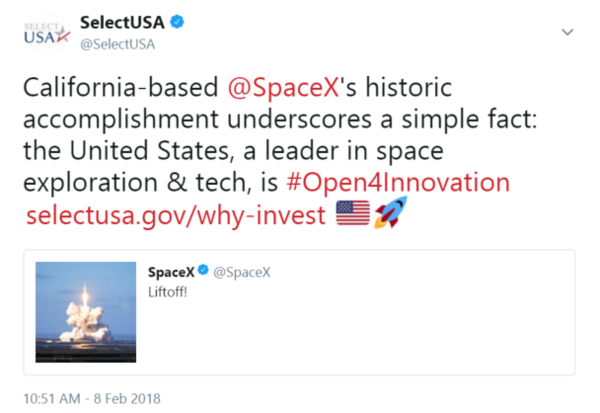 California-based @SpaceX's historic accomplishment underscores a simple fact: the United States, a leader in...