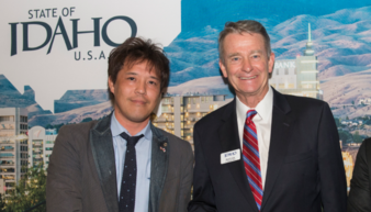 Sakae Casting President and CEO Takashi Suzuki and Lt. Governor of Idaho Brad Little