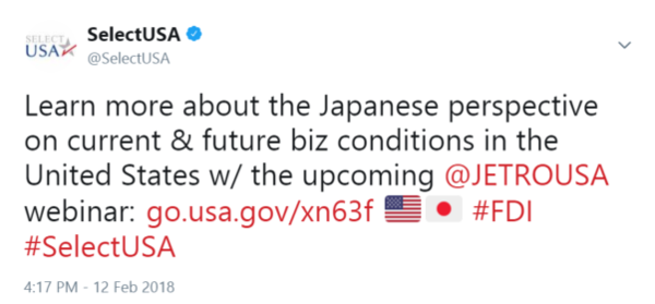 Learn more about the Japanese perspective on current & future biz conditions in the United States w/ the upcoming @JETROUSA webinar