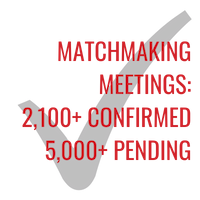 Matchmaking Meetings: 2,100+ confirmed, 5,000+ pending