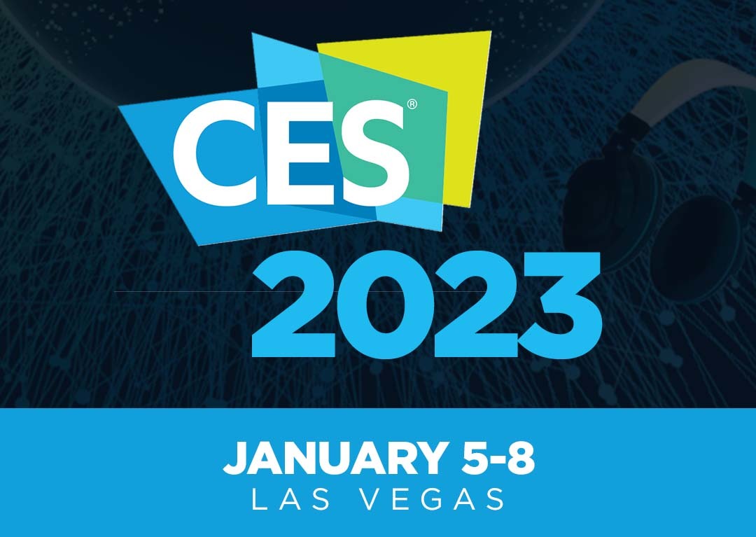 CES 2023 Logo with the dates and location of the event - January 5 to 8 in Las Vegas