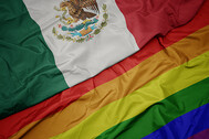 Pride and Mexico flags