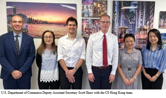 U.S. Department of Commerce Deputy Assistant Secretary Scott Shaw with the CS Hong Kong team 