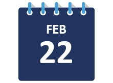 February 22 Calendar page