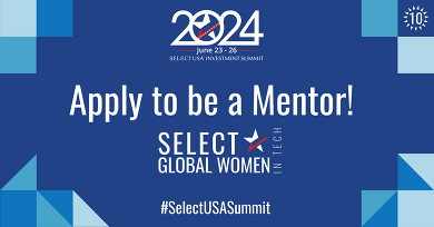 Select Global Women in Tech image encouraging potential mentors to apply