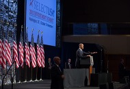 Former President Obama speaking at SelectUSA Investment Summit