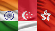 india hong kong singapore flags