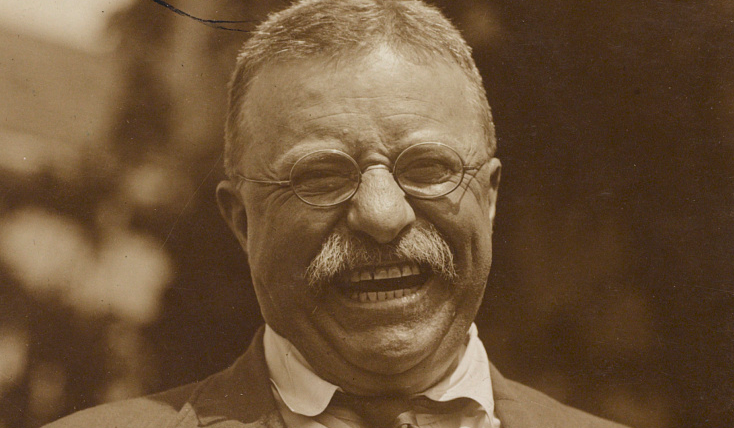 President Theodore Roosevelt is shown in 1910 after he had left the White House (detail).