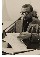 American jazz composer, pianist, lyricist and arranger Billy Strayhorn