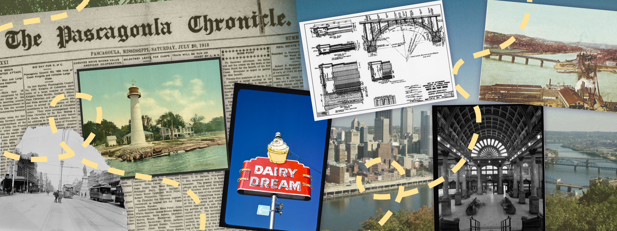 Pittsburgh  and Gulf Coast Item Collage