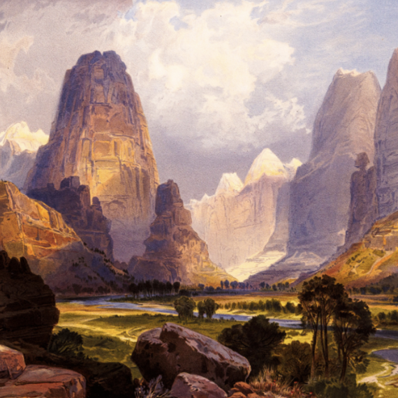 Landscape with Mountains