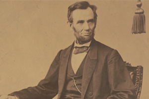 Alexander Gardner portrait of Lincoln, seated in an armchair, made eleven days before he delivered the Gettysburg Address