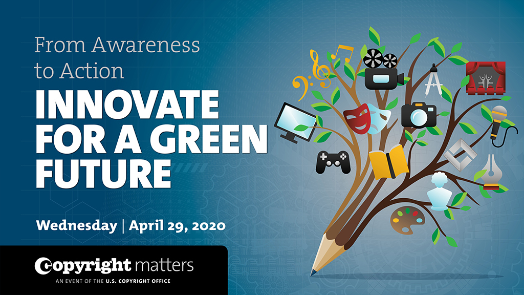 Tree with symbols of copyright