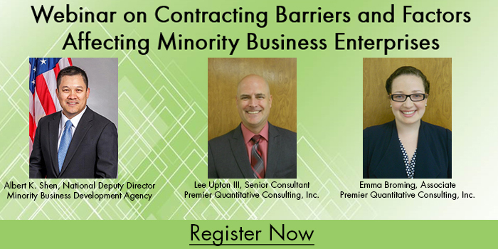 Register for the Webinar on Contracting Barriers and Factors Affecting Minority Business Enterprises