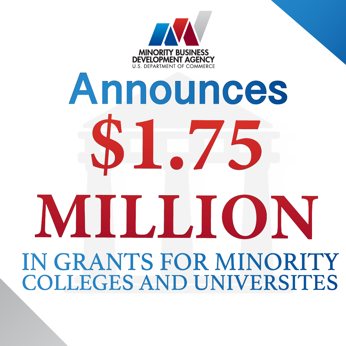 MBDA Announces $1.75 Million in Grants for Minority Colleges and Universities