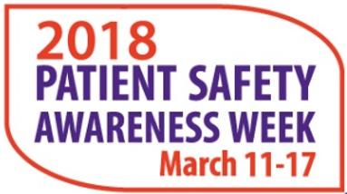 Patient Safety Awareness Week 2018 banner