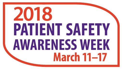 Patient Safety Awareness Week 2018 banner