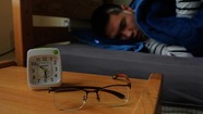person in bed asleep