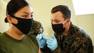A marine get administered a vaccine