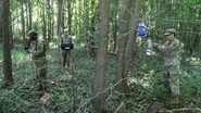 A team surveys for mosquitoes in the field