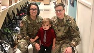 military people with child