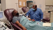 patient donating plasma