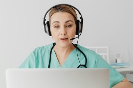 Woman at computer