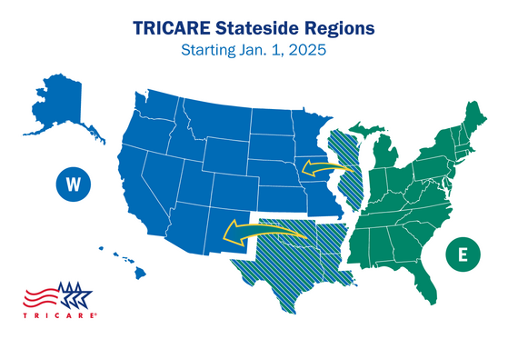 TRICARE region changes