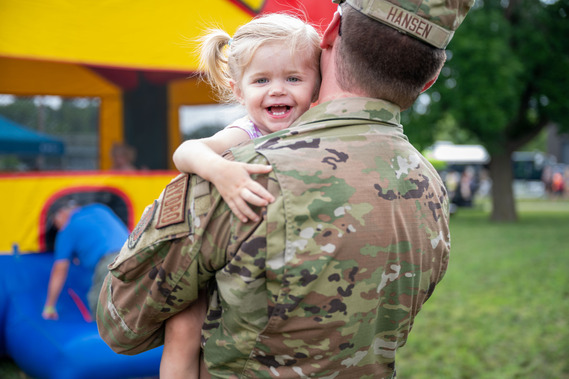 Service member with child