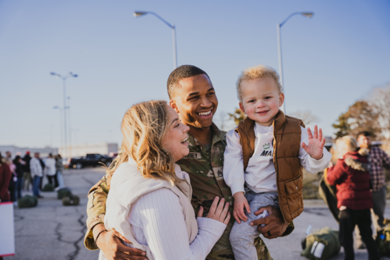 Family smiling together