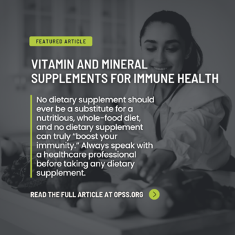 Vitamin and Mineral Supplements for Immune Health