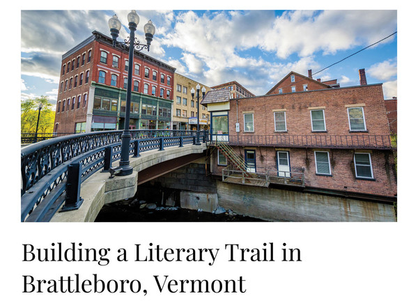 Street lined with houses in Brattleboro, Vermont