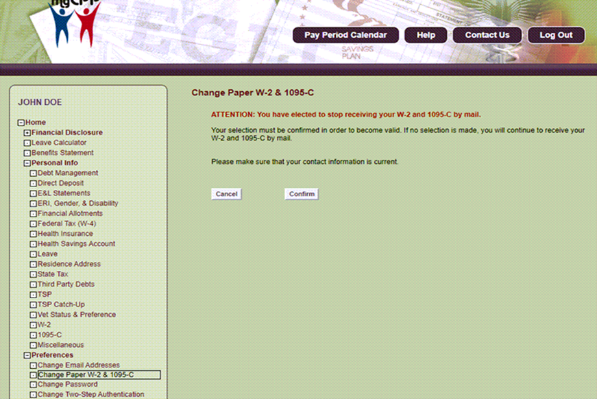Update 2023 W2 and 1095C Paperless Option