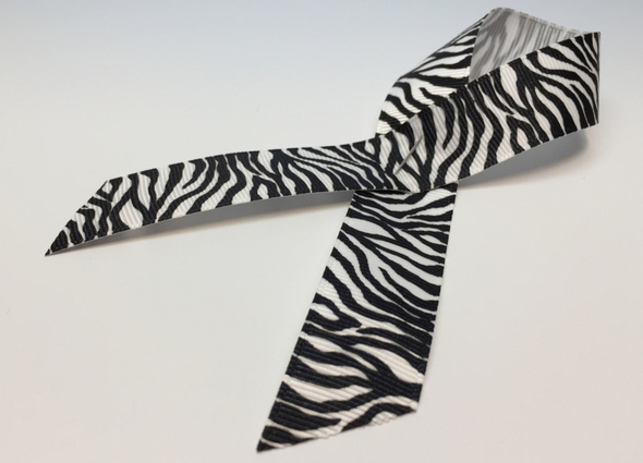 Zebra-print ribbon