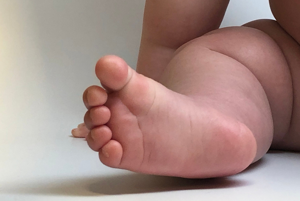 A baby's foot