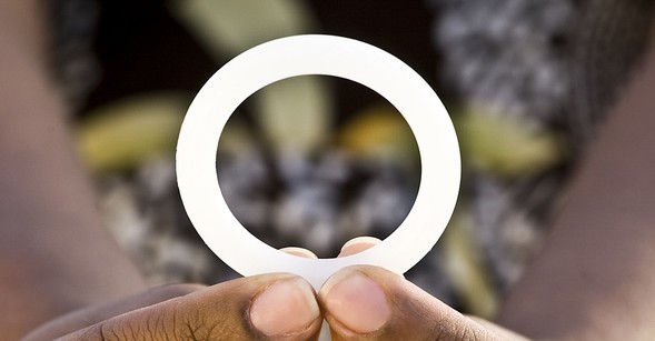 Woman holding the dapivirine vaginal ring