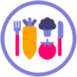An icon featuring an assortment of healthy foods