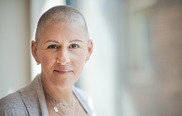 A mature woman with cancer.