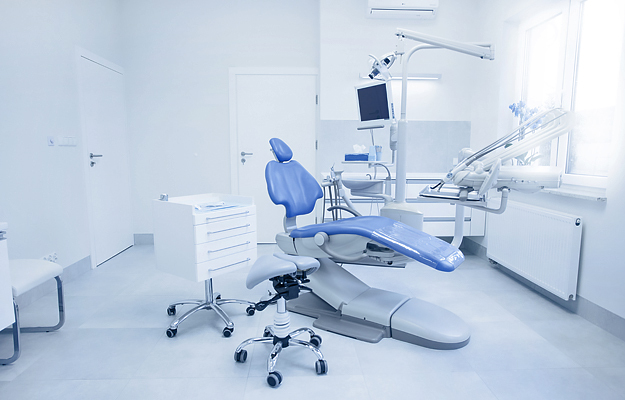 A dental treatment room.